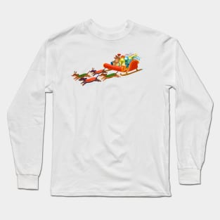 Dachshund open sleigh Long Sleeve T-Shirt